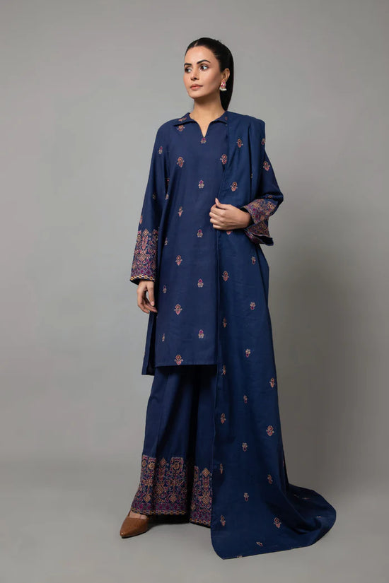 EMBROIDERED SLUB KHADDAR 3 PCS (UNSTITCHED)