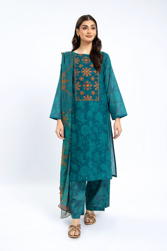 PRINTED & EMBROIDERED LAWN 3 PCS (UNSTITCHED)