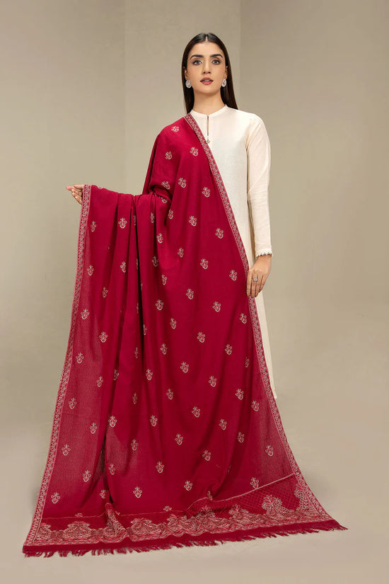 EMBROIDERED KARANDI LAWN SHAWL 1PCS