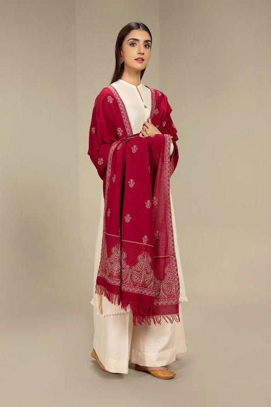 EMBROIDERED KARANDI LAWN SHAWL 1PCS