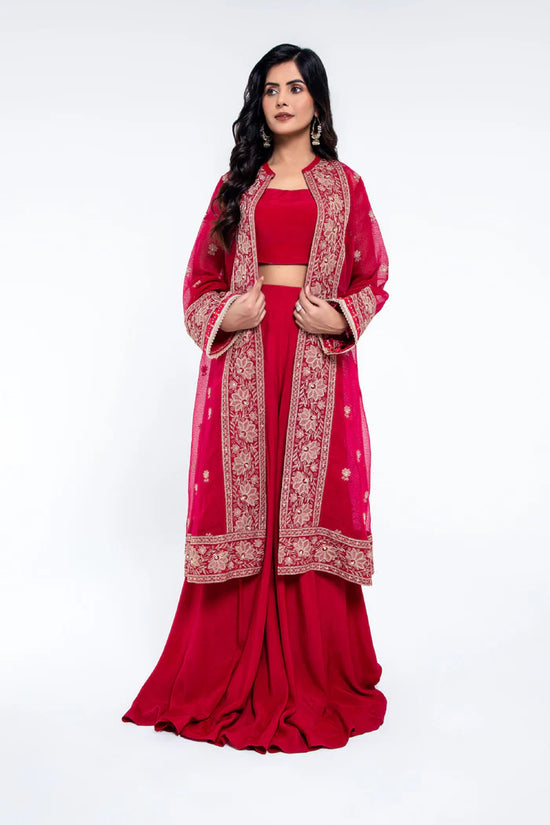 EMBROIDERED & EMBELISHED KARANDI NET 2 PCS (UNSTITCHED)