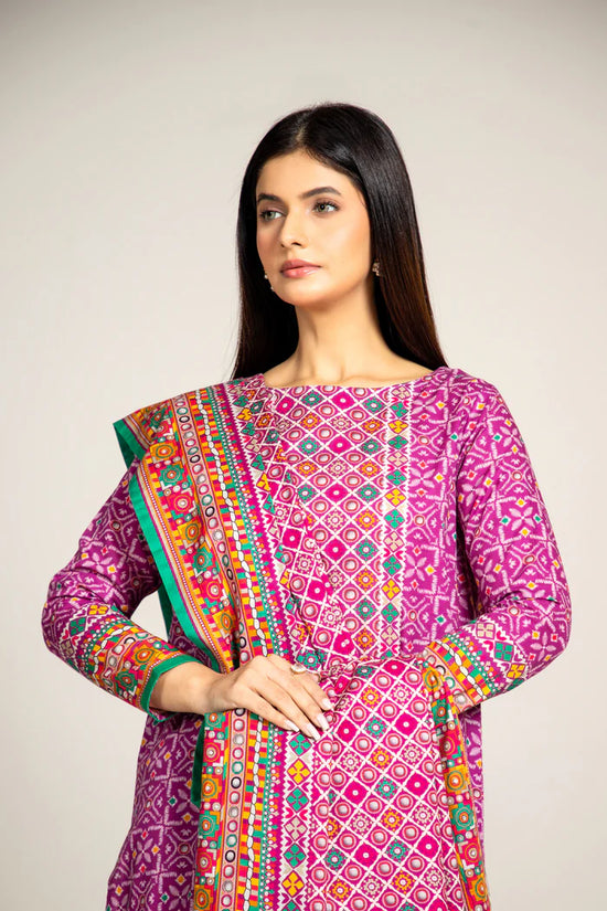 PRINTED SLUB KHADDAR 3 PCS (UNSTITCHED)